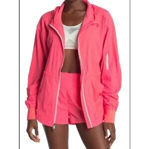 Free People Movement Run Wild Zip Jacket Womens XS Neon Pink Athleisure Neon Y2K